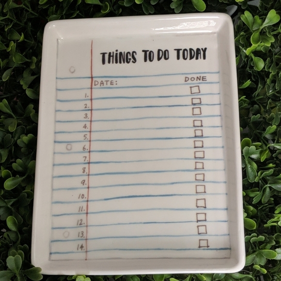 Rae Dunn Magenta Things To Do Today Tray Trinket - Picture 8 of 8